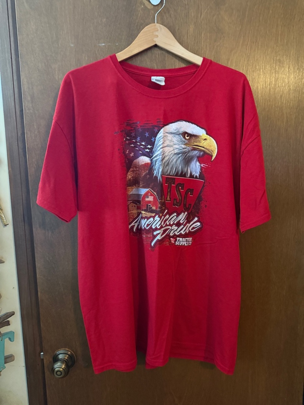 Jerzees Red American Pride Eagle Graphic Tee